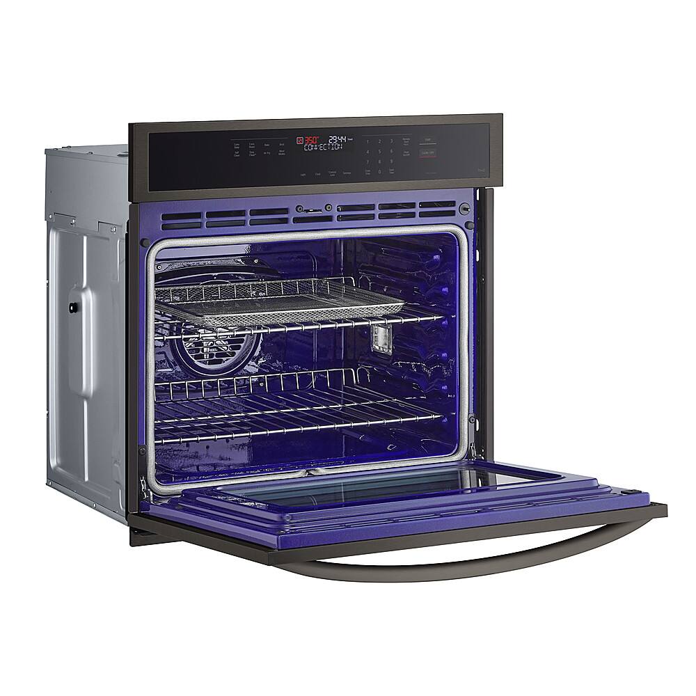 Alt View 13. LG - 30" Smart Built-In Single Electric Convection Wall Oven with Air Fry - Black Stainless Steel.