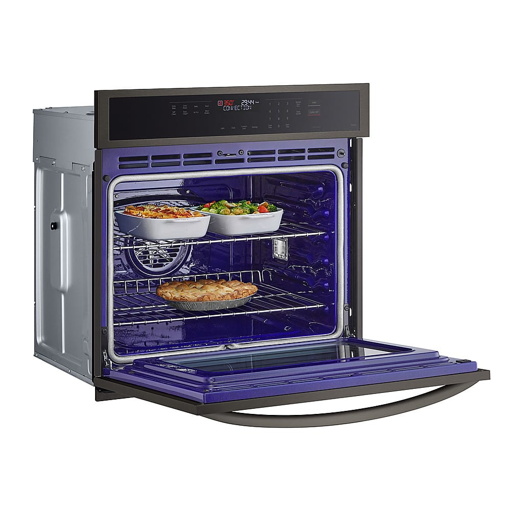 Alt View 17. LG - 30" Smart Built-In Single Electric Convection Wall Oven with Air Fry - Black Stainless Steel.