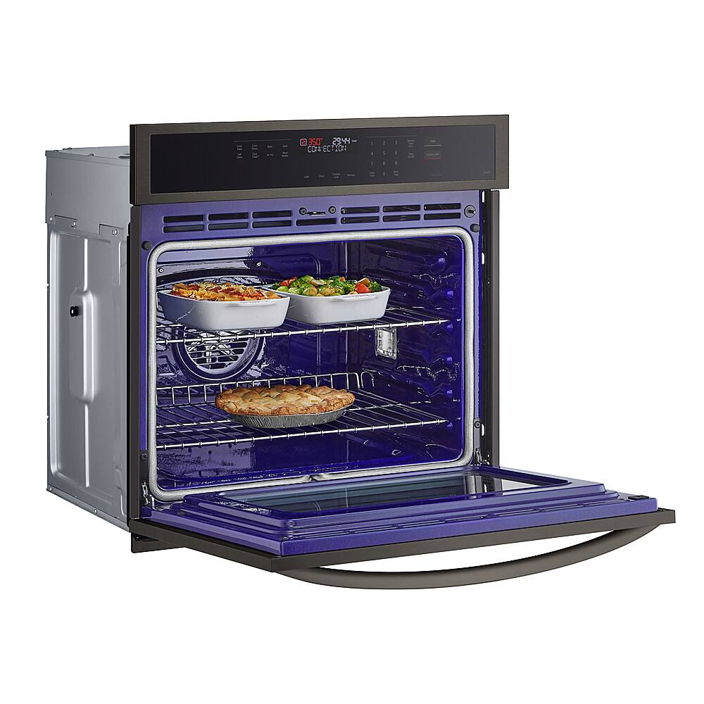 Alt View 17. LG - 30" Smart Built-In Single Electric Convection Wall Oven with Air Fry - Black Stainless Steel.