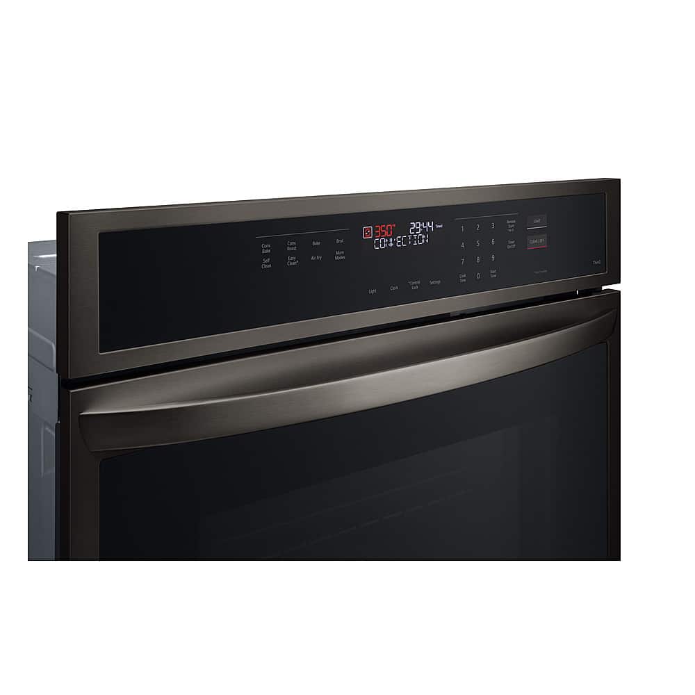Alt View 20. LG - 30" Smart Built-In Single Electric Convection Wall Oven with Air Fry - Black Stainless Steel.