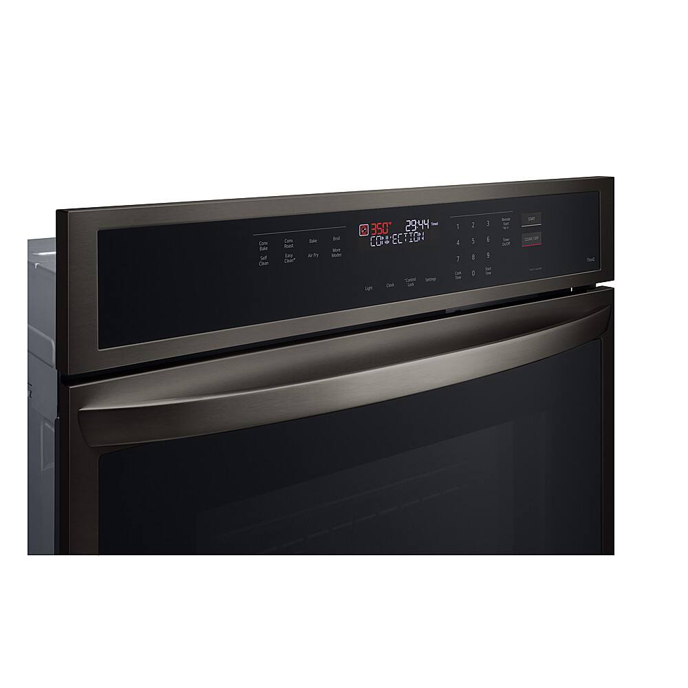 Alt View 20. LG - 30" Smart Built-In Single Electric Convection Wall Oven with Air Fry - Black Stainless Steel.