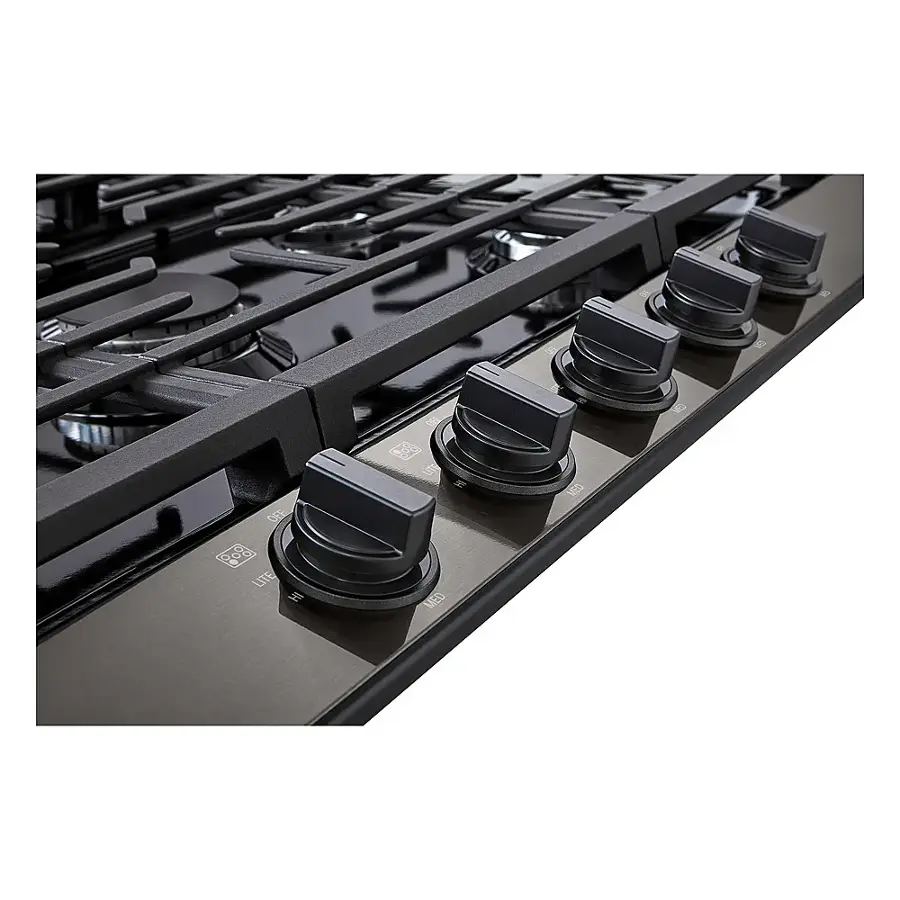 Alt View 16. LG - 36" Built-In Gas Cooktop with 5 Burners and EasyClean - Black Stainless Steel.