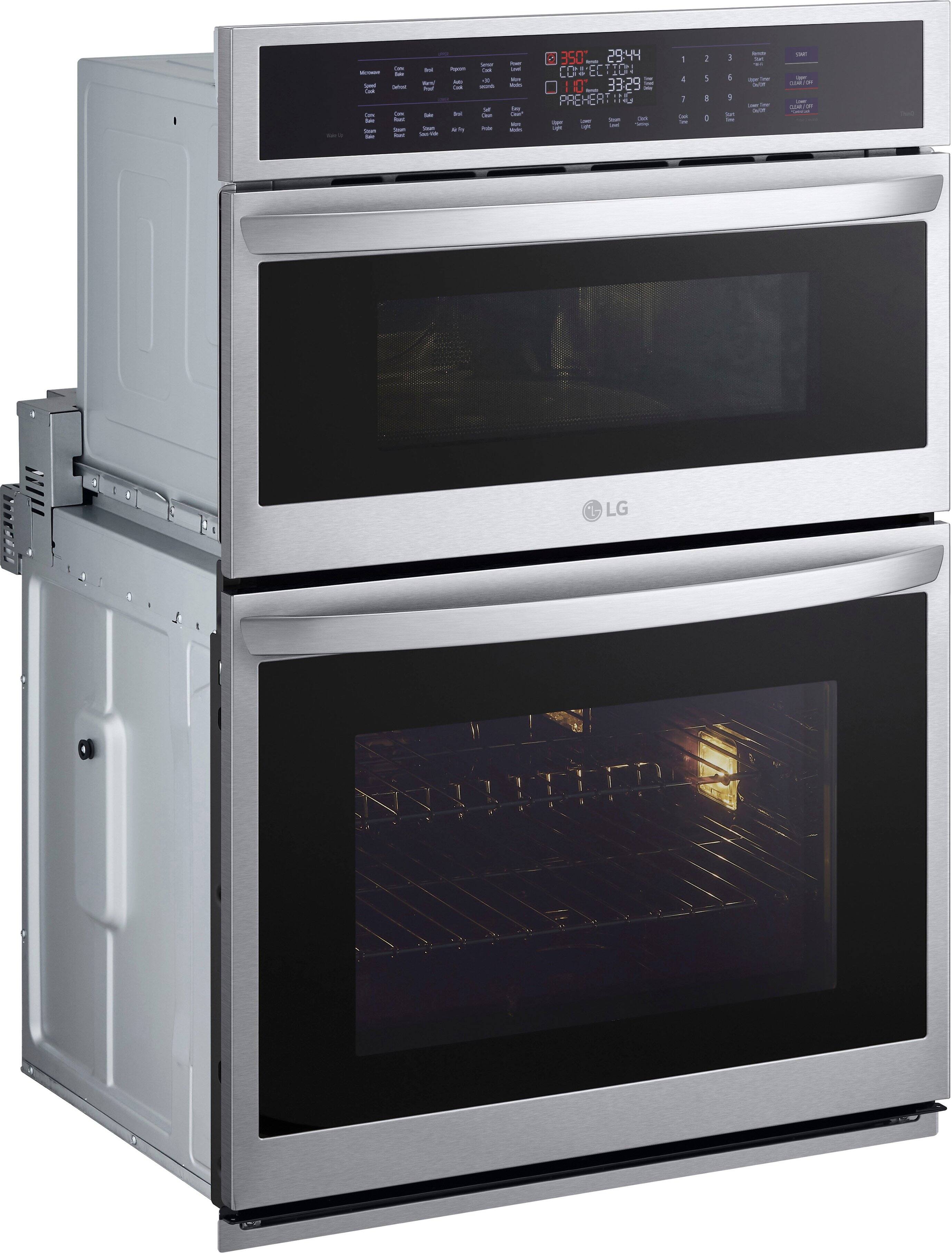 LG 30 Smart Built In Electric Convection Combination Wall Oven With 