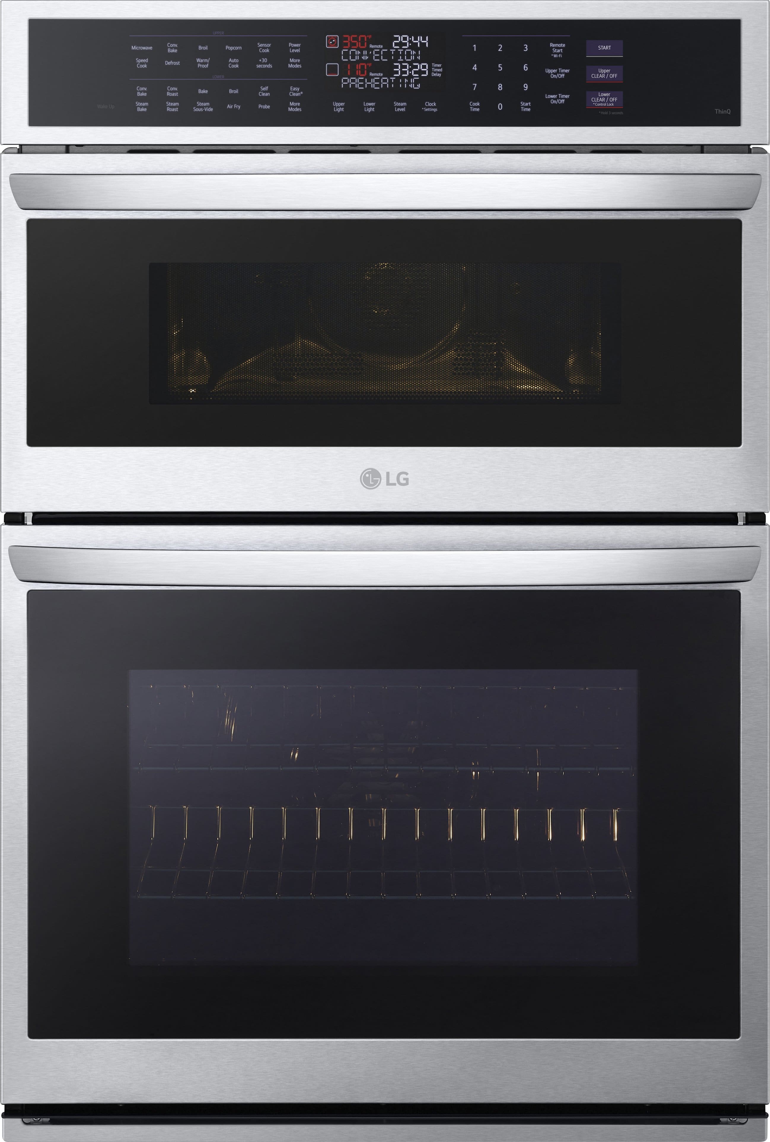 LG 30 Smart Built-In Electric Convection Combination Wall Oven with  Microwave and Air Fry Stainless Steel WCEP6423F - Best Buy