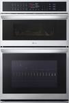 LG - 30" Smart Built-In Electric Convection Combination Wall Oven with Microwave and Steam Sous Vide - Stainless Steel
