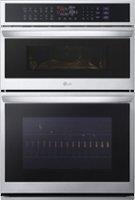 LG - 30" Built-In Electric Convection Combination Wall Oven with Microwave and Steam Sous Vide - Stainless steel - Front_Zoom