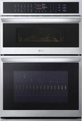 LG - 30" Built-In Electric Convection Combination Wall Oven with Microwave and Steam Sous Vide - Stainless Steel - Front_Zoom