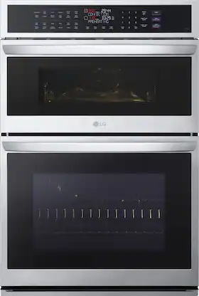 LG - 30" Smart Built-In Electric Convection Combination Wall Oven with Microwave and Steam Sous Vide - Stainless Steel