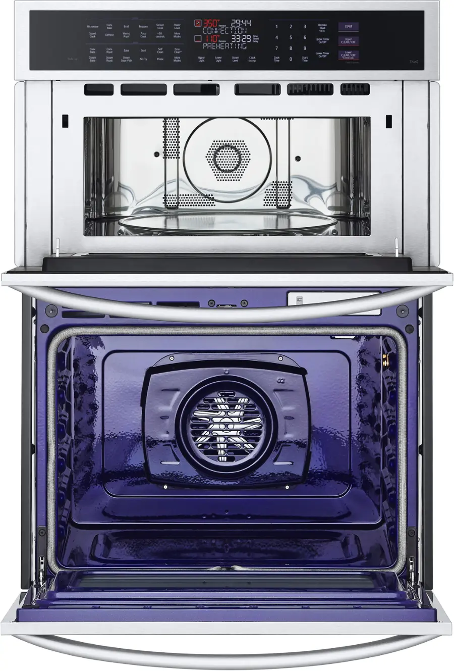 Alt View 11. LG - 30" Built-In Electric Convection Combination Wall Oven with Microwave and Steam Sous Vide - Printproof Stainless Steel.