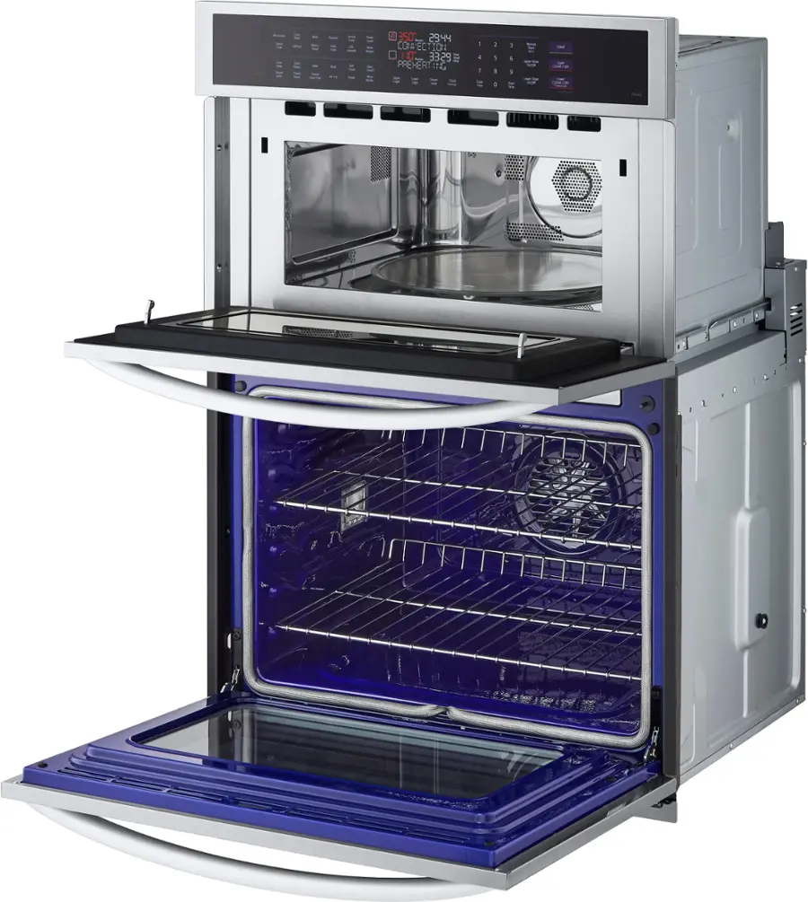 Alt View 17. LG - 30" Built-In Electric Convection Combination Wall Oven with Microwave and Steam Sous Vide - Printproof Stainless Steel.