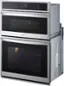 Left. LG - 30" Built-In Electric Convection Combination Wall Oven with Microwave and Steam Sous Vide - Printproof Stainless Steel.