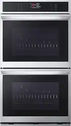 LG - 30" Smart Built-In Electric Convection Double Wall Oven with Air Fry - Stainless Steel - Front_Zoom