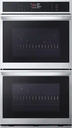 LG - 30" Smart Built-In Electric Convection Double Wall Oven with Air Fry - Stainless Steel