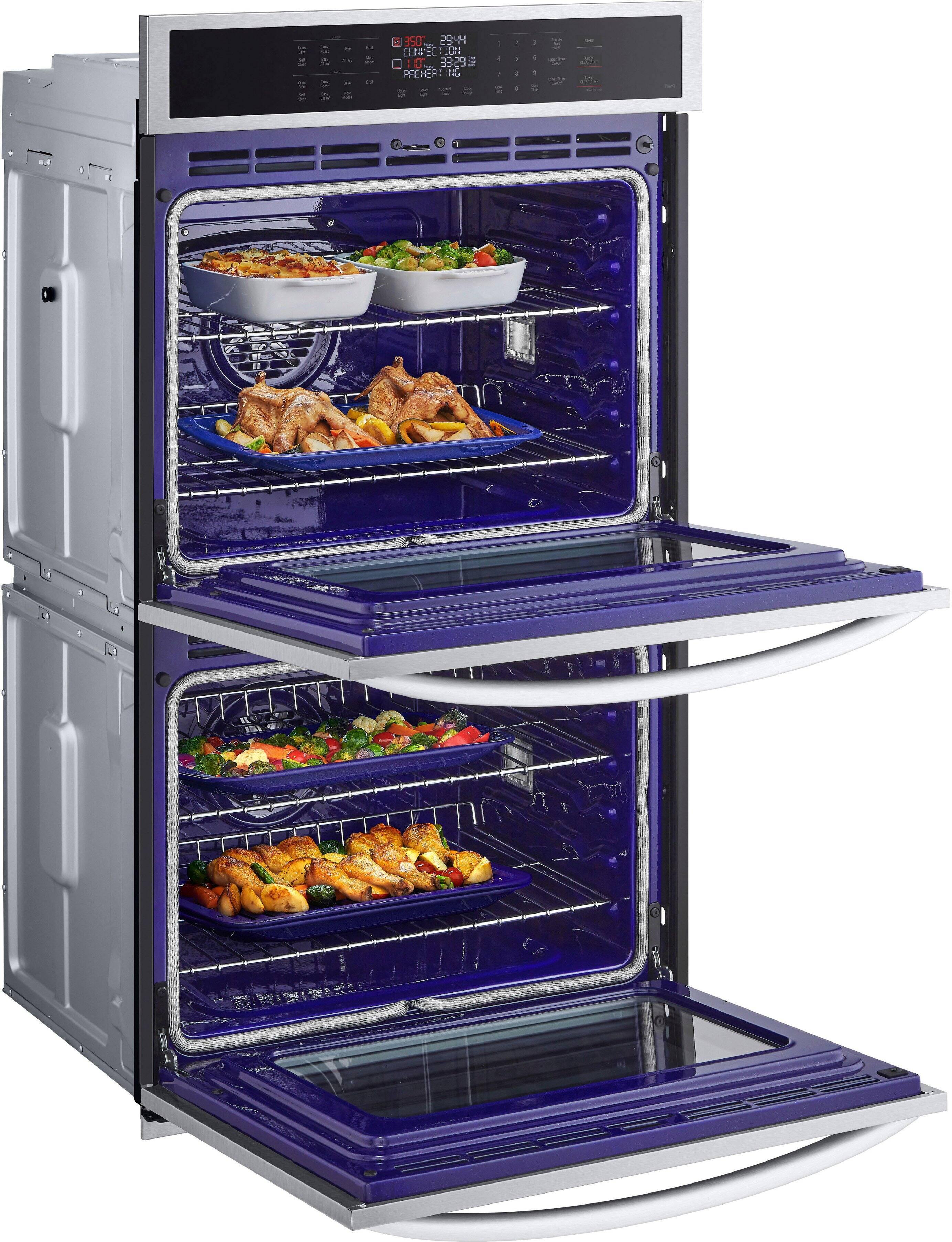 Alt View 14. LG - 30" Smart Built-In Electric Convection Double Wall Oven with Air Fry - Stainless Steel.