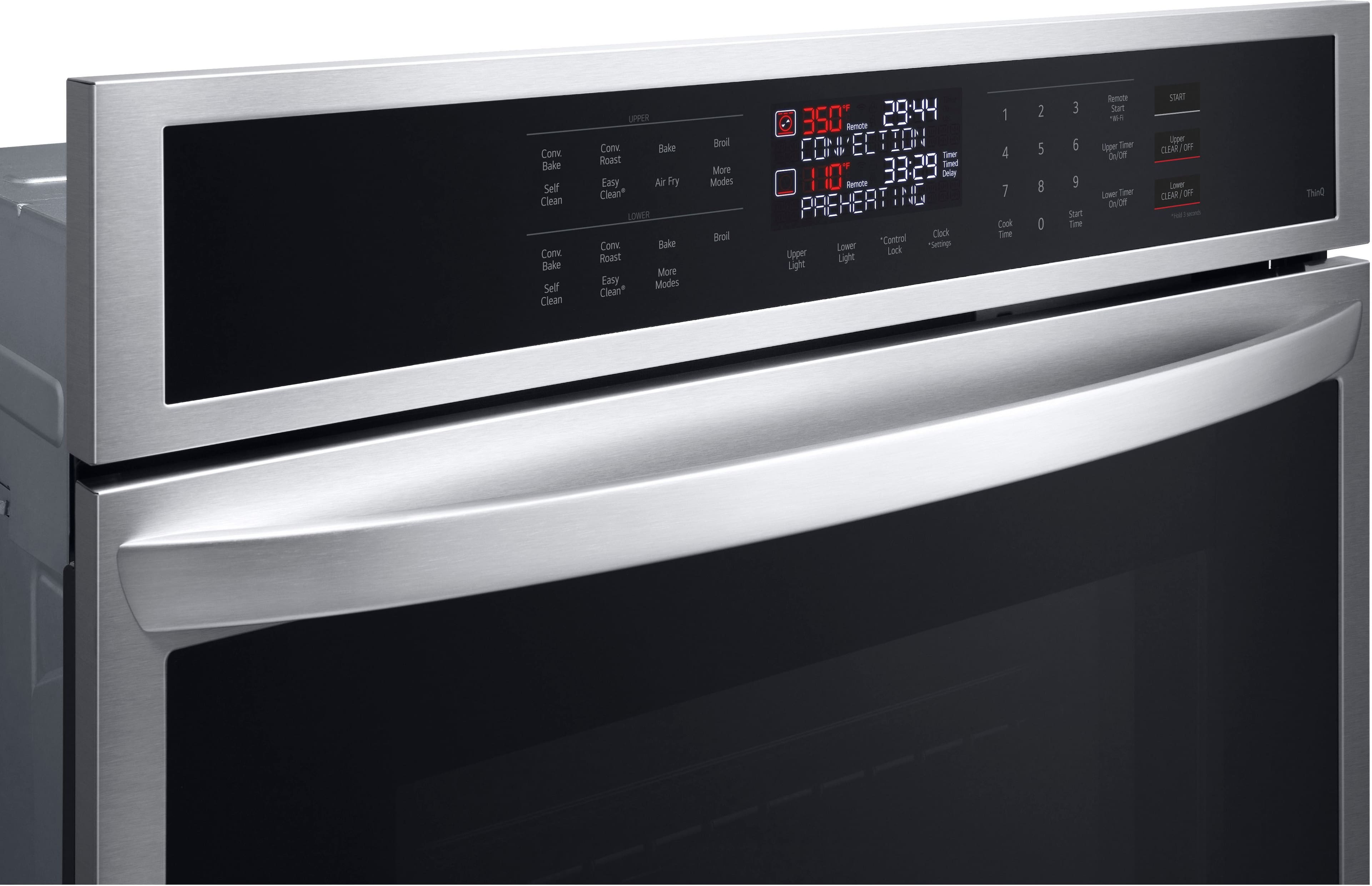 Alt View 17. LG - 30" Smart Built-In Electric Convection Double Wall Oven with Air Fry - Stainless Steel.