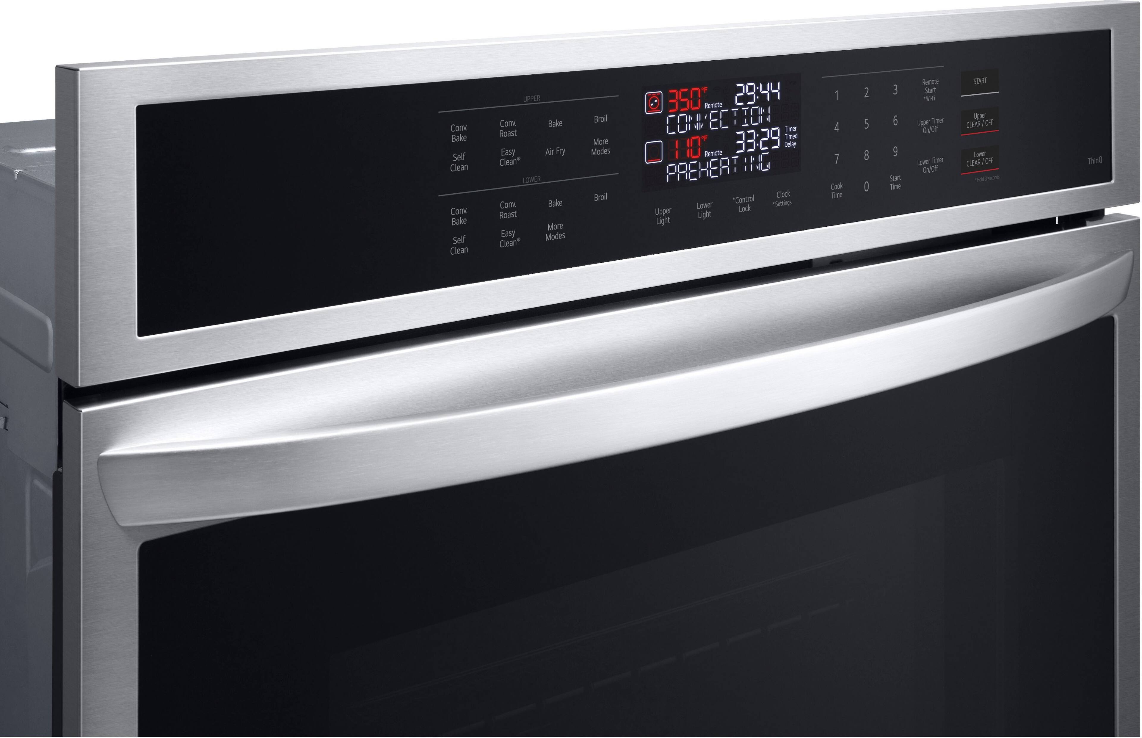 Alt View 17. LG - 30" Smart Built-In Electric Convection Double Wall Oven with Air Fry - Stainless Steel.