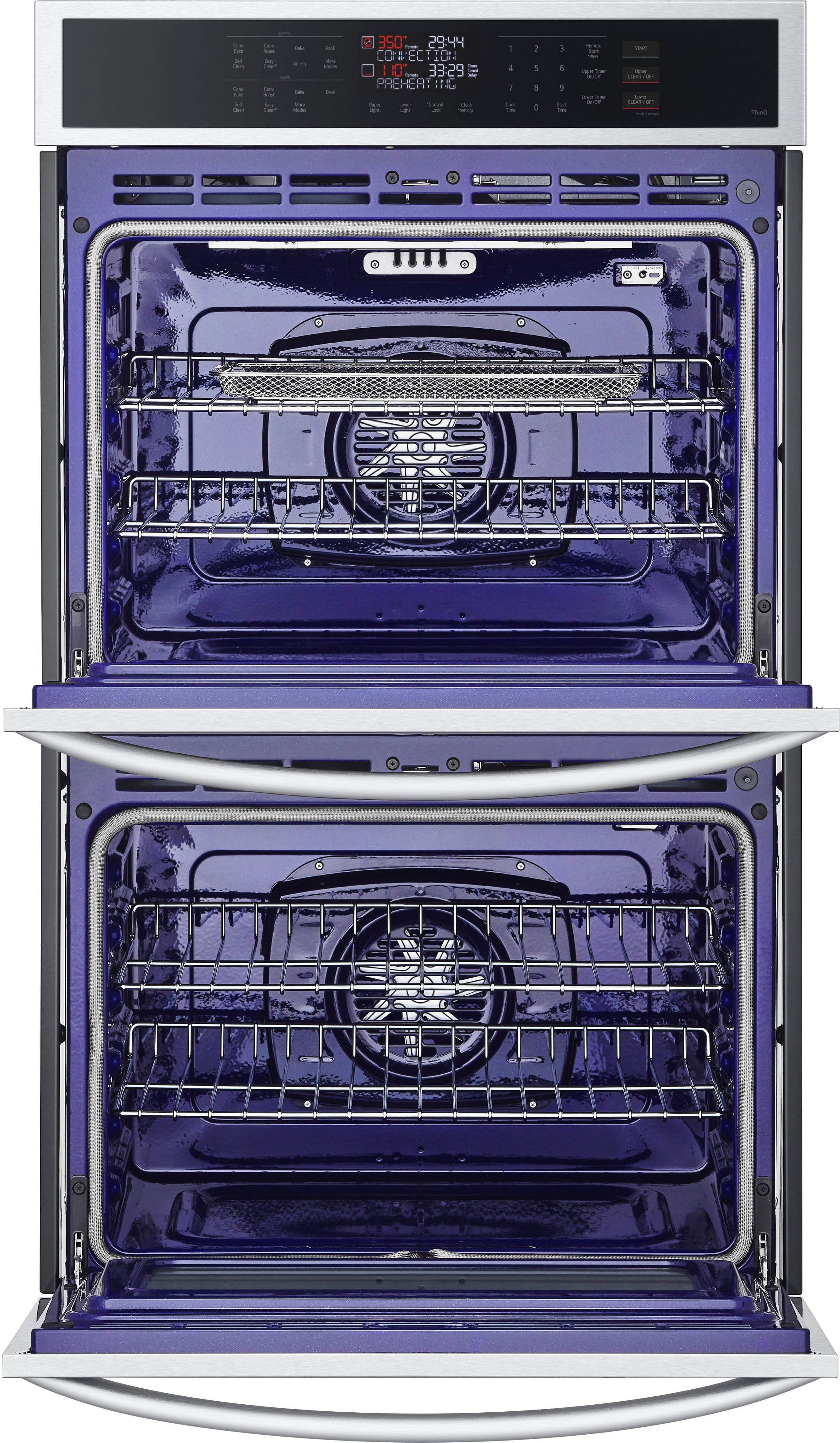 Alt View 2. LG - 30" Smart Built-In Electric Convection Double Wall Oven with Air Fry - Stainless Steel.