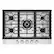 Front. LG - 30" Built-In Smart Gas Cooktop with 5 Burners and EasyClean - Stainless Steel.
