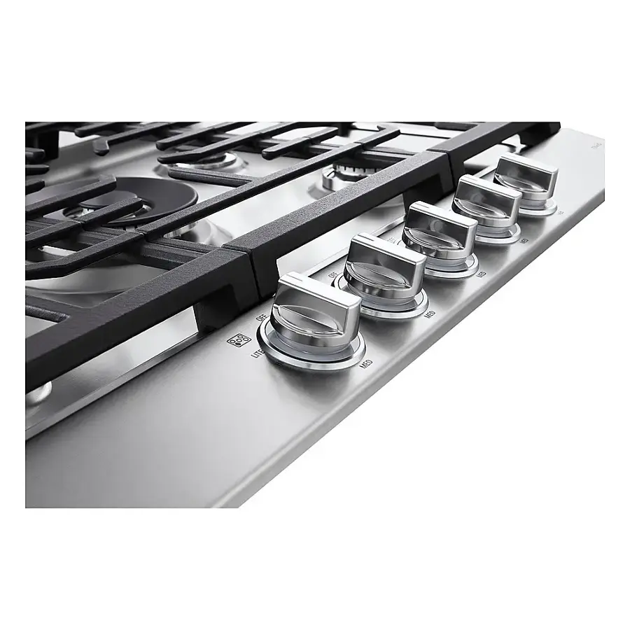 Alt View 21. LG - 30" Built-In Smart Gas Cooktop with 5 Burners and EasyClean - Stainless Steel.