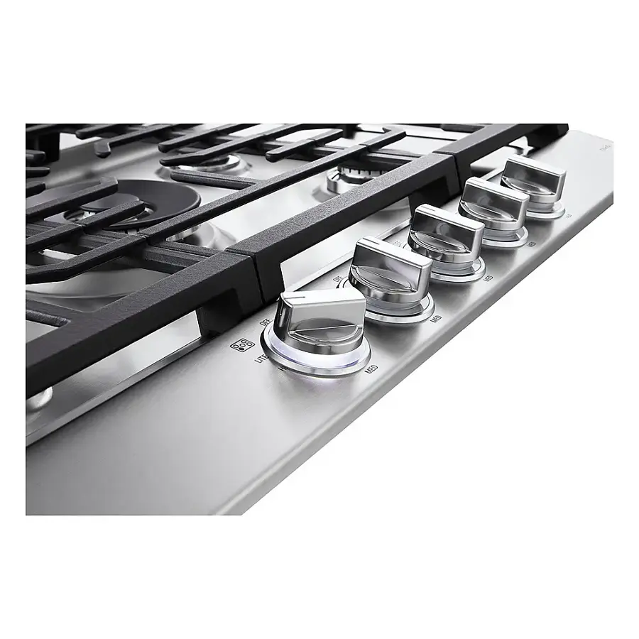 Alt View 22. LG - 30" Built-In Smart Gas Cooktop with 5 Burners and EasyClean - Stainless Steel.