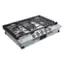 Left. LG - 30" Built-In Smart Gas Cooktop with 5 Burners and EasyClean - Stainless Steel.