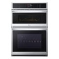 LG - 30"  Smart Built-In Electric Convection Combination Wall Oven with Microwave and Air Fry - Stainless Steel