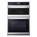 LG - 30-in Wide Smart Built-In Electric Convection Combination Wall Oven with Microwave and Air Fry - Stainless Steel