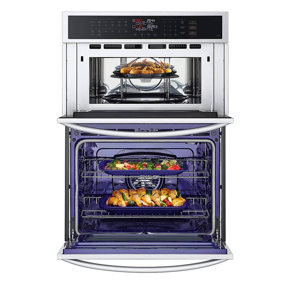 Alt View 13. LG - 30" Smart Built-In Electric Convection Combination Wall Oven with Microwave and Air Fry - Stainless Steel.