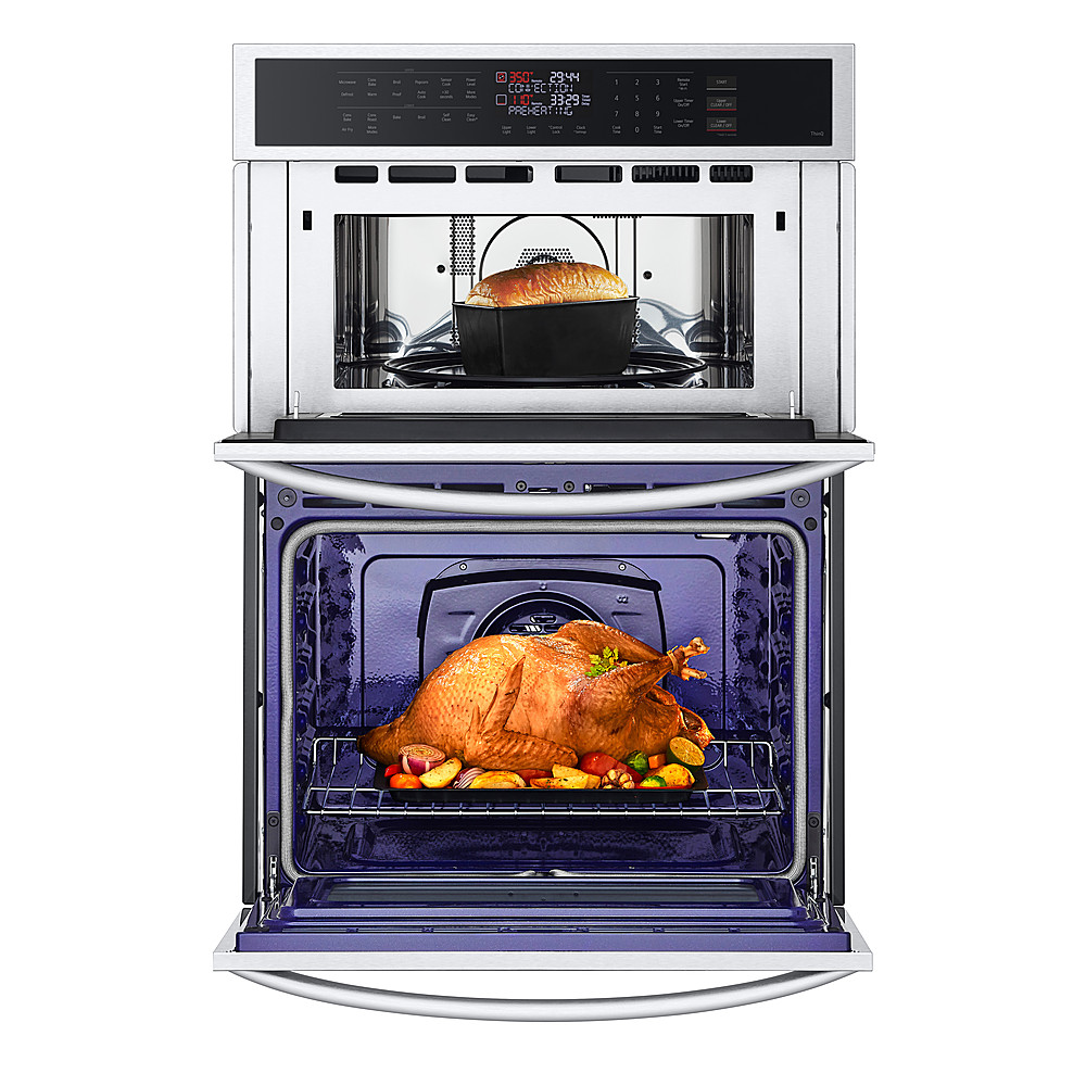 Alt View 14. LG - 30" Smart Built-In Electric Convection Combination Wall Oven with Microwave and Air Fry - Stainless Steel.