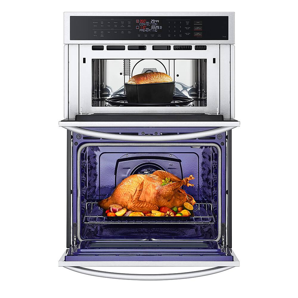 Alt View 14. LG - 30"  Smart Built-In Electric Convection Combination Wall Oven with Microwave and Air Fry - Stainless Steel.