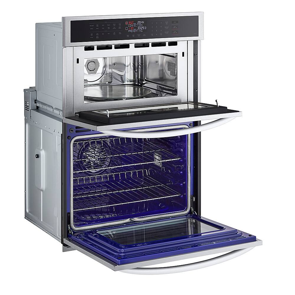 Alt View 15. LG - 30"  Smart Built-In Electric Convection Combination Wall Oven with Microwave and Air Fry - Stainless Steel.