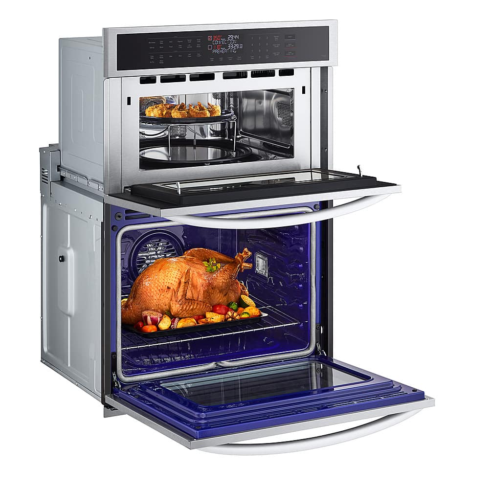 Alt View 17. LG - 30" Smart Built-In Electric Convection Combination Wall Oven with Microwave and Air Fry - Stainless Steel.