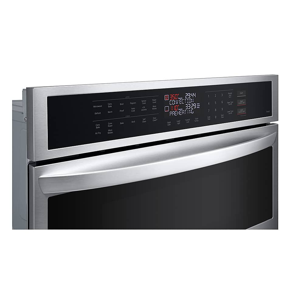 Alt View 21. LG - 30" Smart Built-In Electric Convection Combination Wall Oven with Microwave and Air Fry - Stainless Steel.
