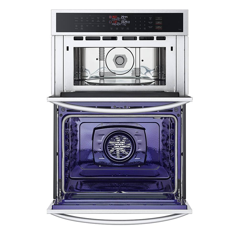Alt View 12. LG - 30"  Smart Built-In Electric Convection Combination Wall Oven with Microwave and Air Fry - Stainless Steel.