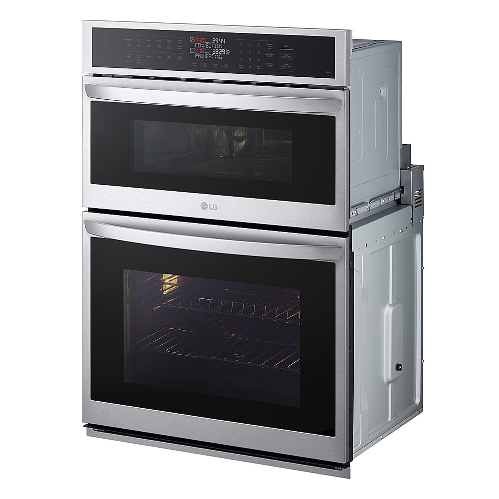Alt View 2. LG - 30" Smart Built-In Electric Convection Combination Wall Oven with Microwave and Air Fry - Stainless Steel.