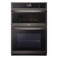 LG - 30-in Wide Smart Built-In Electric Convection Combination Wall Oven with Microwave and Air Fry - Black Stainless Steel