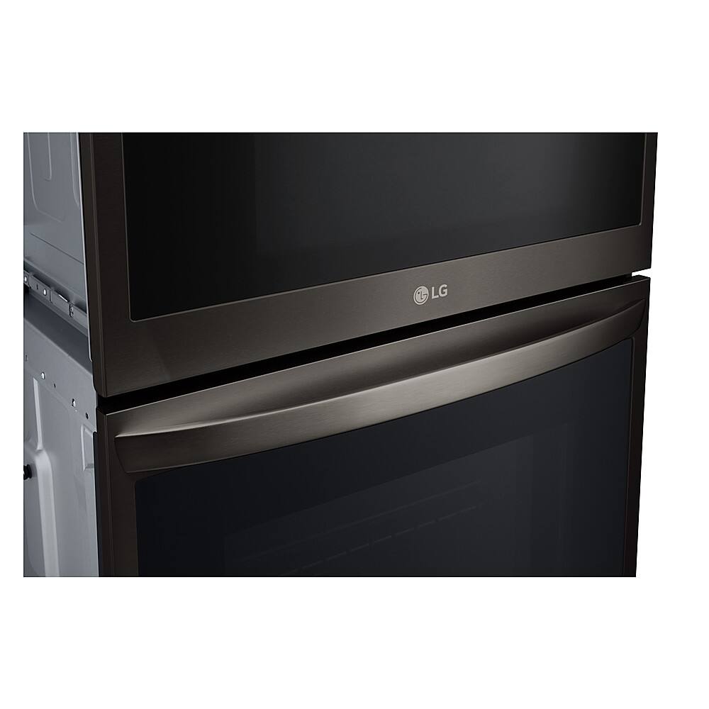 Alt View 15. LG - 30" Built-In Electric Convection Combination Wall Oven with Microwave and Air Fry - PrintProof Black Stainless Steel.