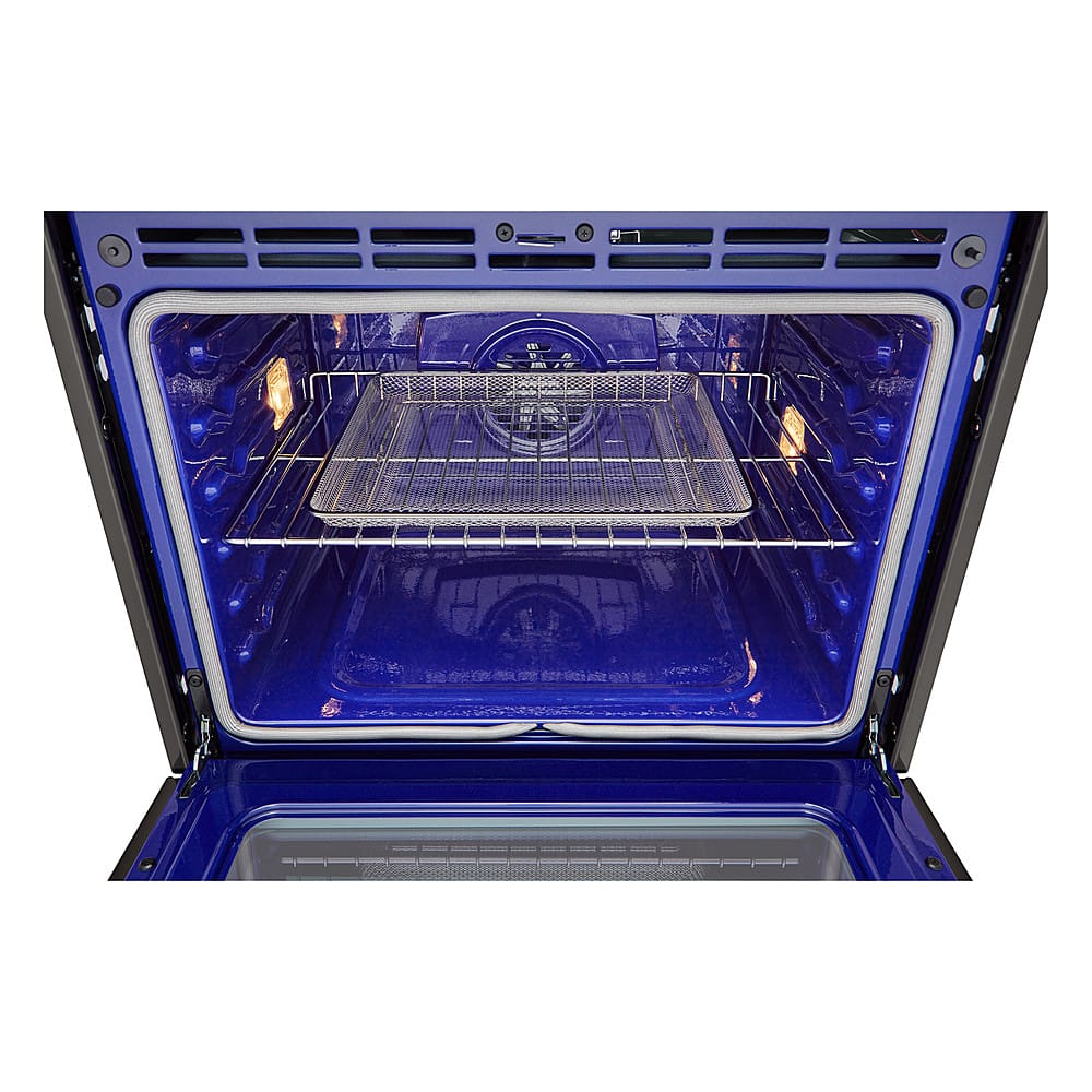 Alt View 18. LG - 30" Built-In Electric Convection Combination Wall Oven with Microwave and Air Fry - PrintProof Black Stainless Steel.