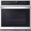 Front. LG - 30" Smart Built-In Single Electric Convection Wall Oven with Steam Sous Vide - Stainless Steel.
