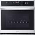 LG - 30" 4.7 Cu. Ft. Built-In Single Electric Convection Smart Wall Oven with Steam Sous Vide - Stainless Steel
