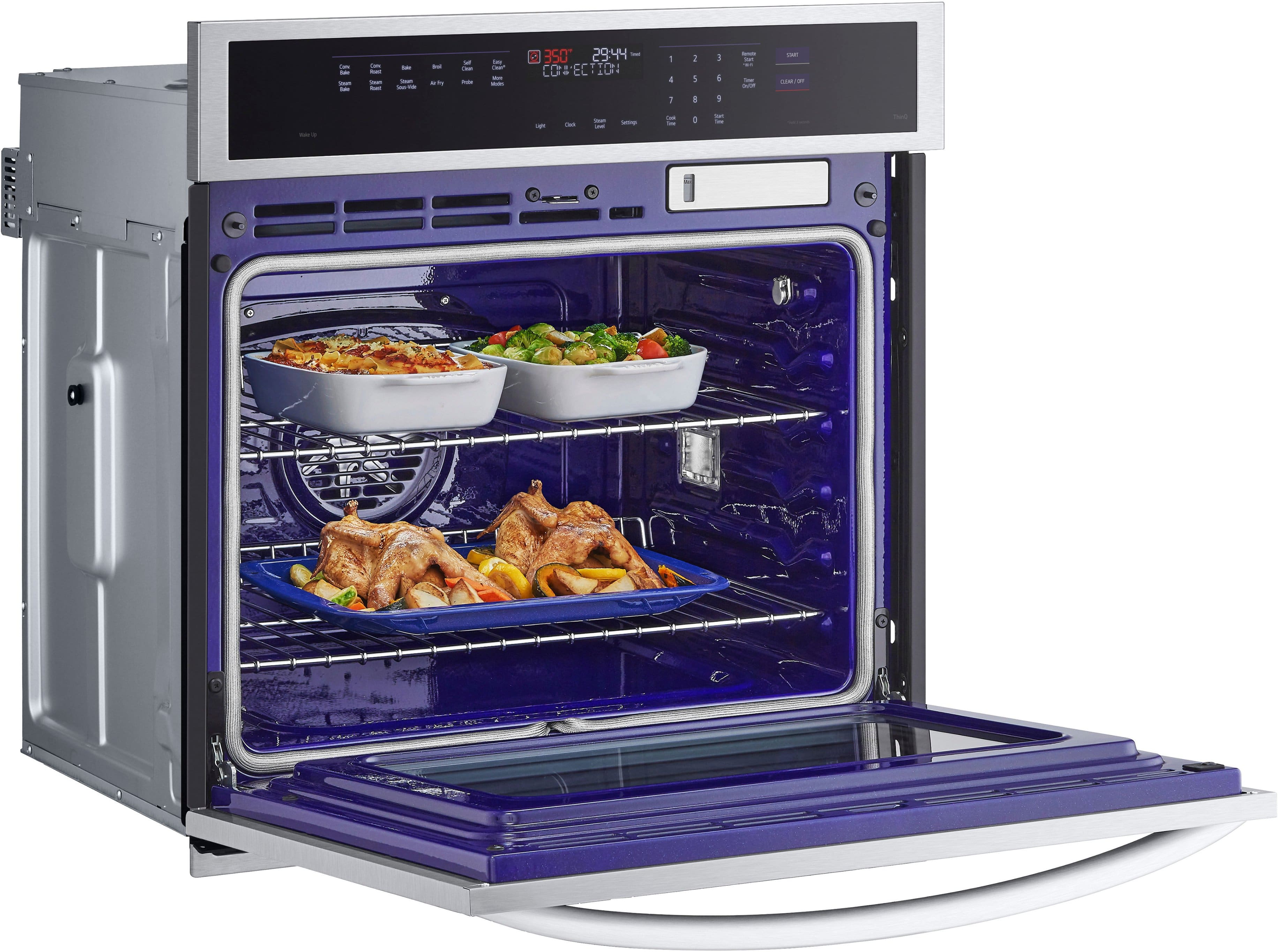 Alt View 15. LG - 30" Smart Built-In Single Electric Convection Wall Oven with Steam Sous Vide - Stainless Steel.