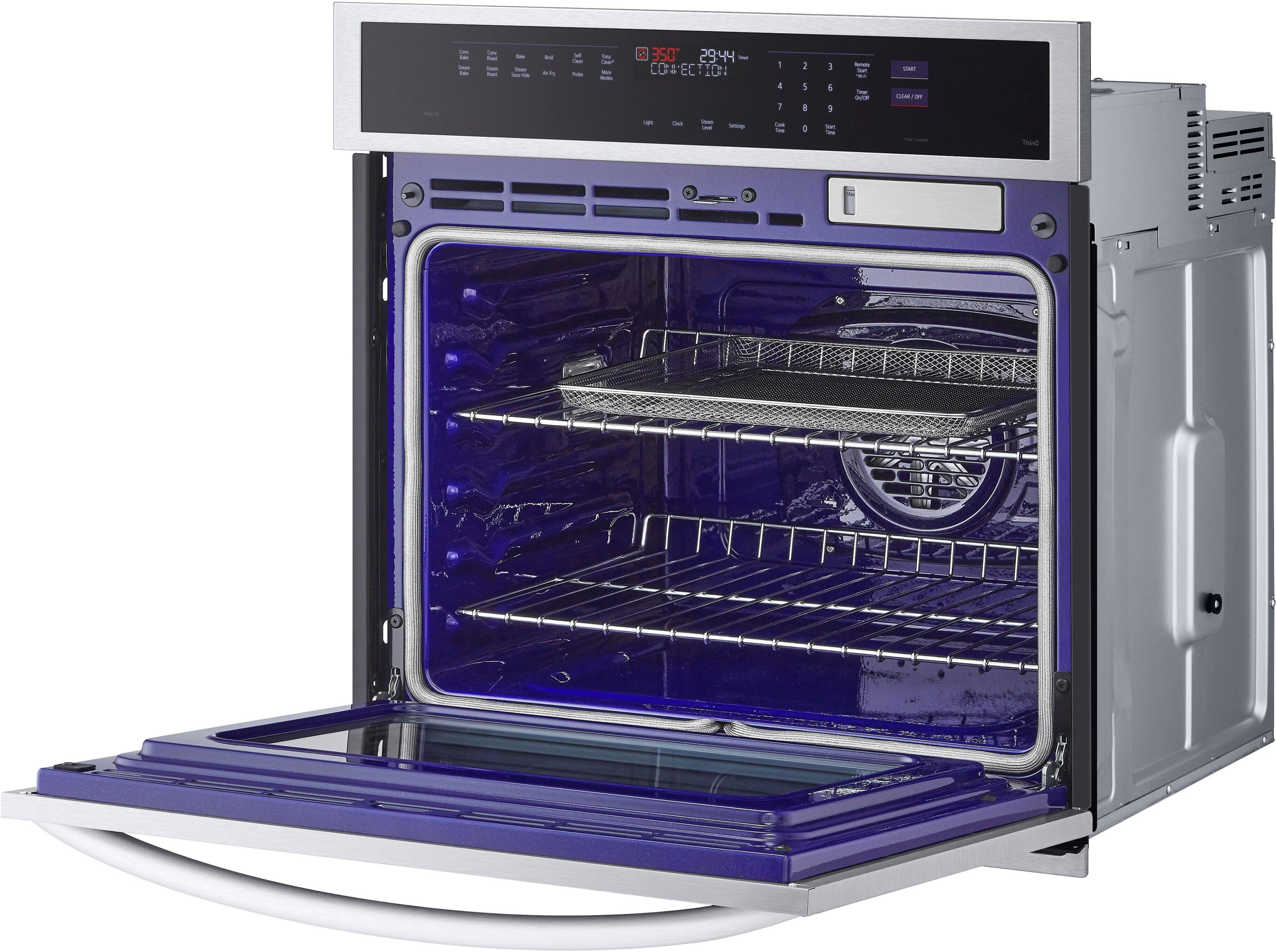 Alt View 17. LG - 30" Smart Built-In Single Electric Convection Wall Oven with Steam Sous Vide - Stainless Steel.