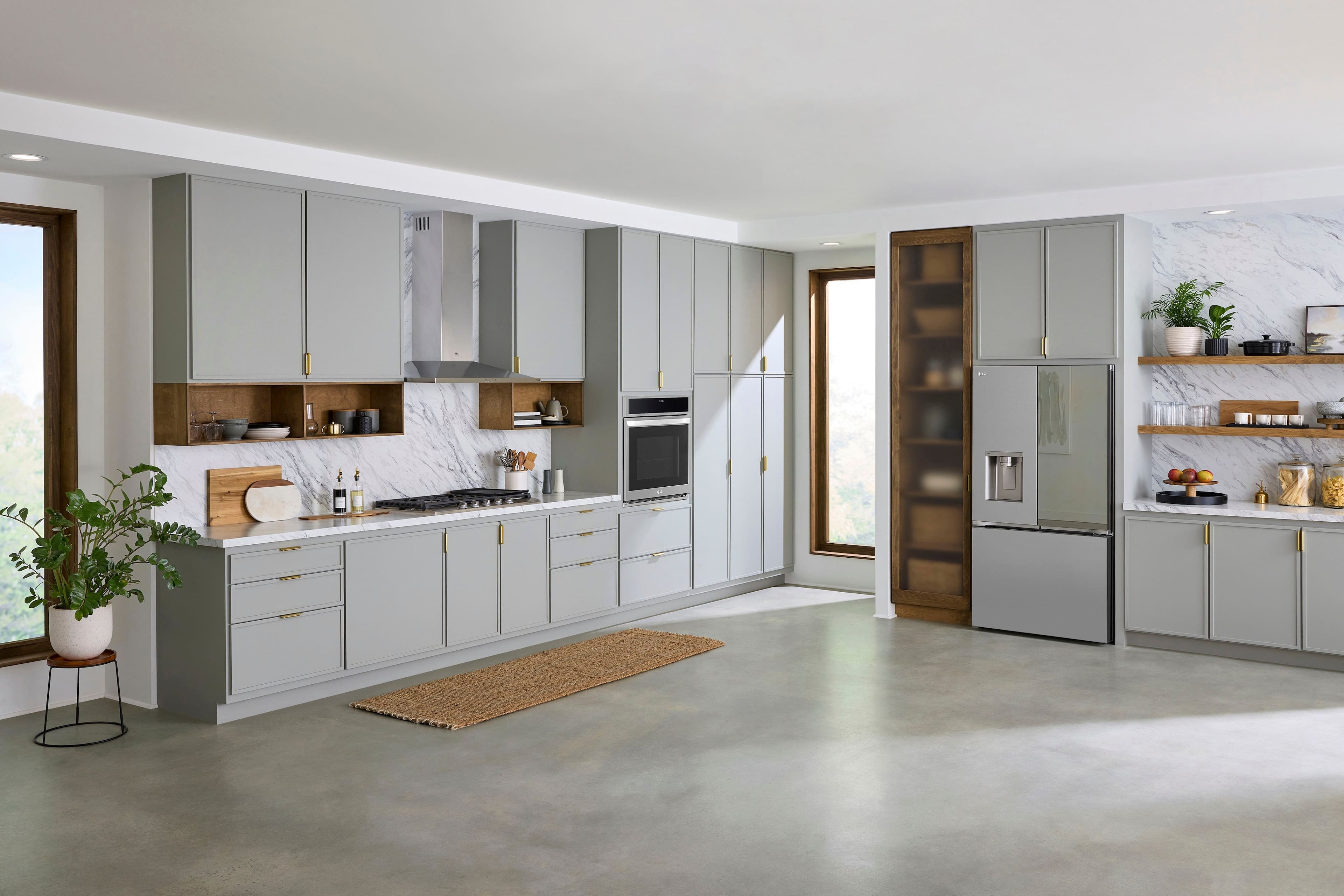 Alt View 24. LG - 30" Smart Built-In Single Electric Convection Wall Oven with Steam Sous Vide - Stainless Steel.