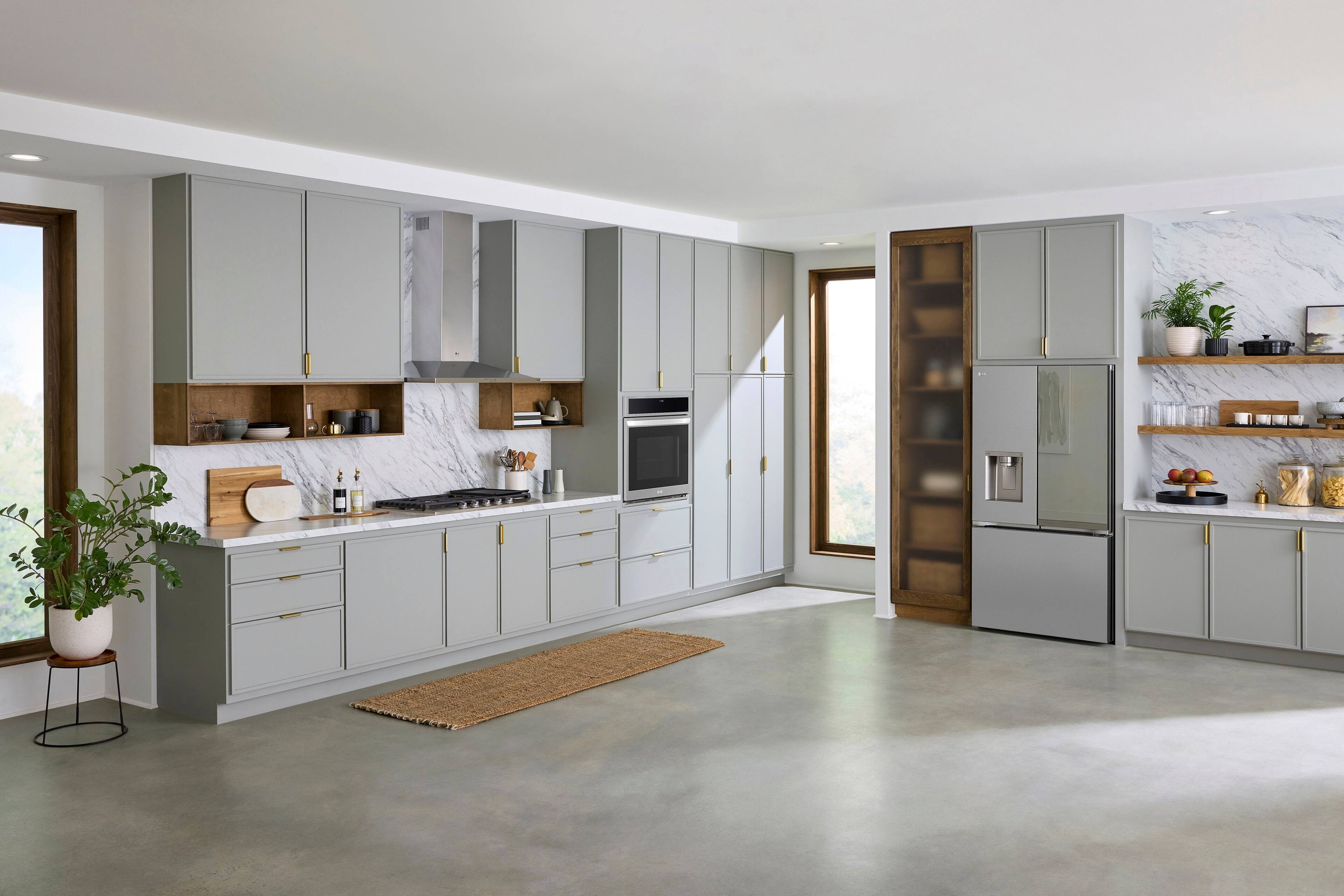 Alt View 24. LG - 30" Smart Built-In Single Electric Convection Wall Oven with Steam Sous Vide - Stainless Steel.