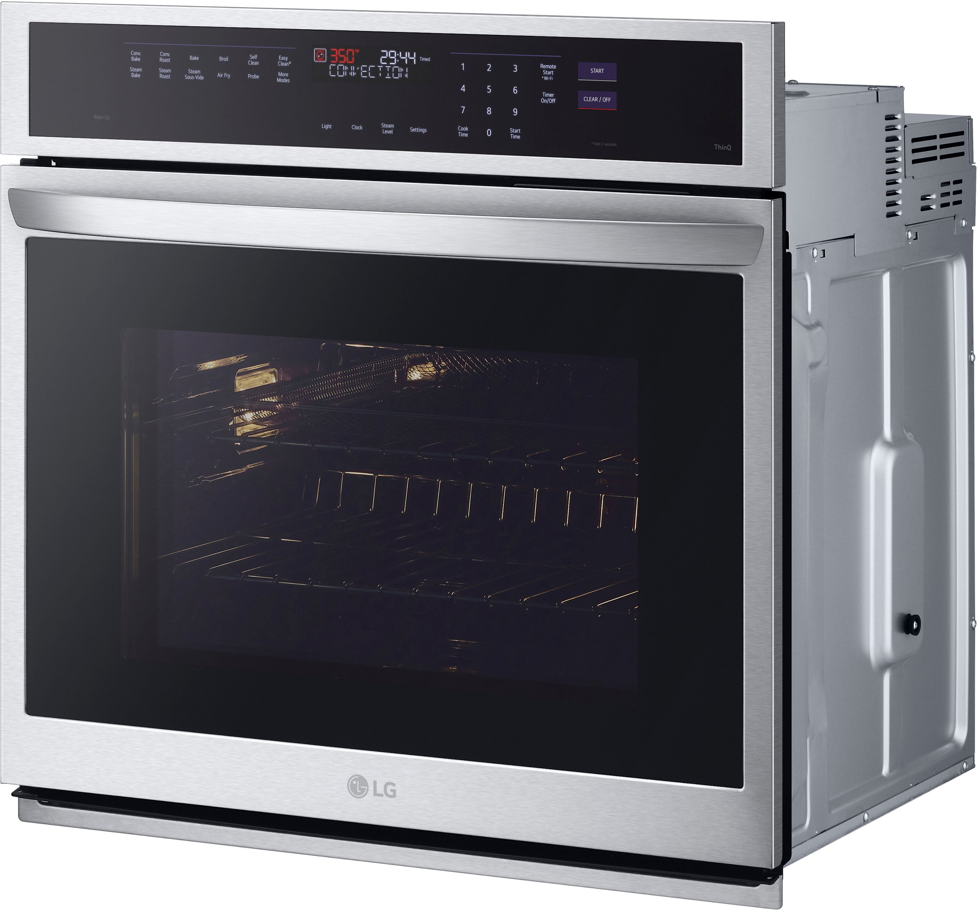 LG 30 Smart Built-In Single Electric Convection Wall Oven with Steam Sous  Vide Stainless Steel WSEP4727F - Best Buy