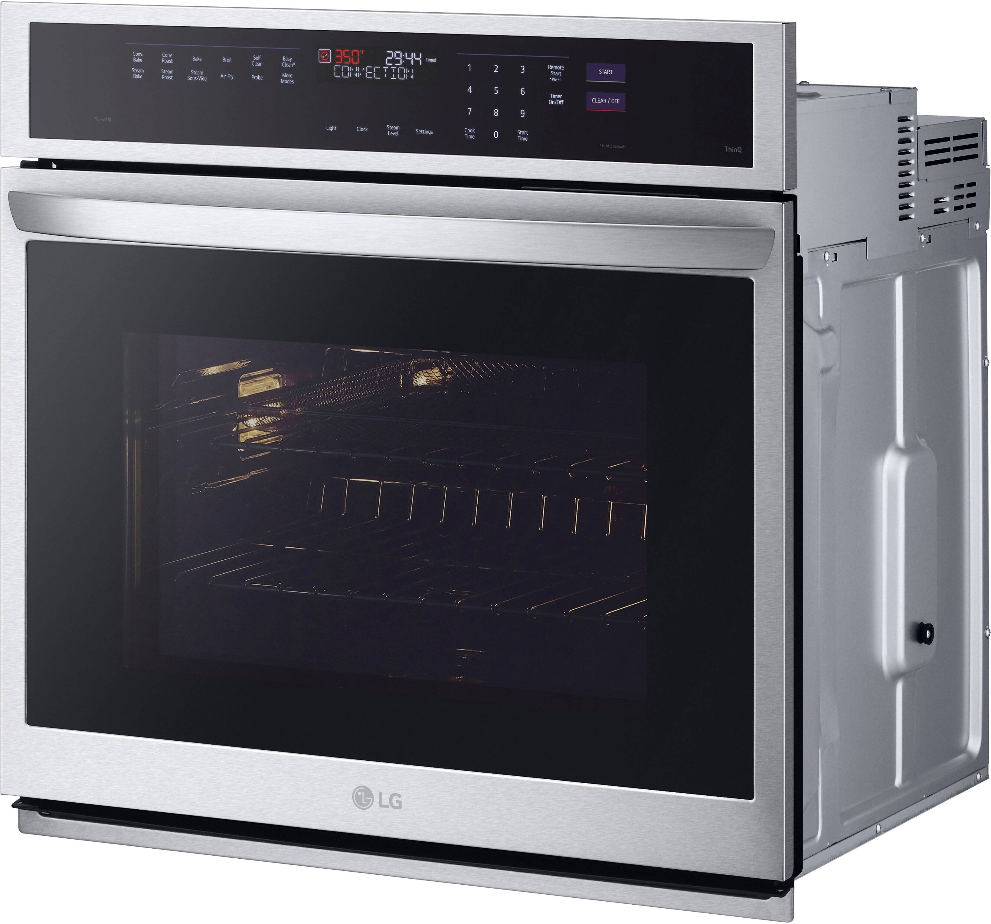 Alt View 1. LG - 30" Smart Built-In Single Electric Convection Wall Oven with Steam Sous Vide - Stainless Steel.