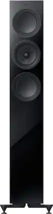 Front. KEF - R5 Meta Floorstanding Loudspeaker (Each) - Black.
