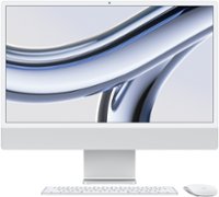Apple - iMac 24" All-In-One - M3 chip - 8GB Memory - 256GB (Latest Model) - Silver - Front_Zoom