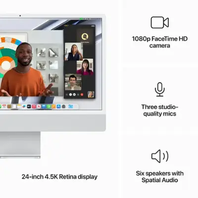 Apple - iMac 24" All-In-One - M3 chip - 8GB Memory - 256GB (Latest Model) - Silver