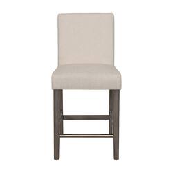 CorLiving - Laura Fabric Counter Height Barstool - Beige - Front_Zoom
